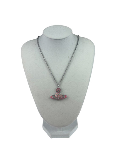 Vivienne Westwood Pink Flower Orb Pendant Necklace