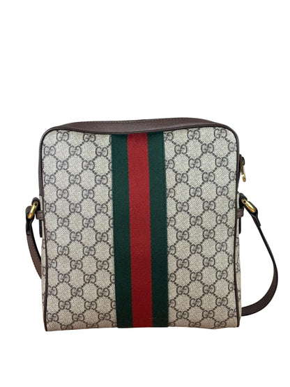 Gucci Beige/Brown GG Supreme Ophidia Messenger Bag