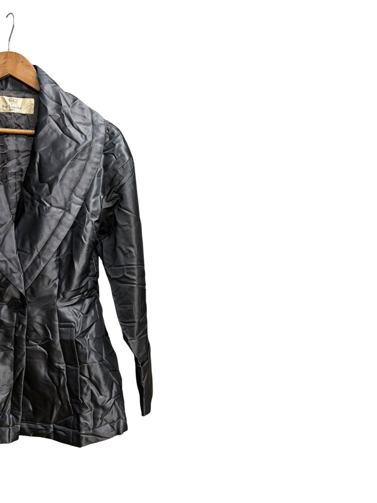 Karl Lagerfeld Shiny Black Jacket