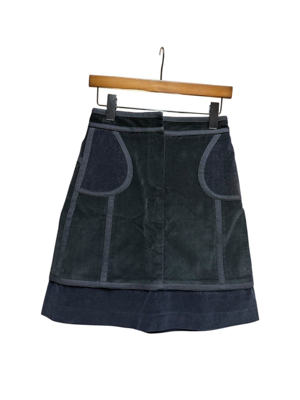 Louis Vuitton Black Corduroy/Velour Skirt