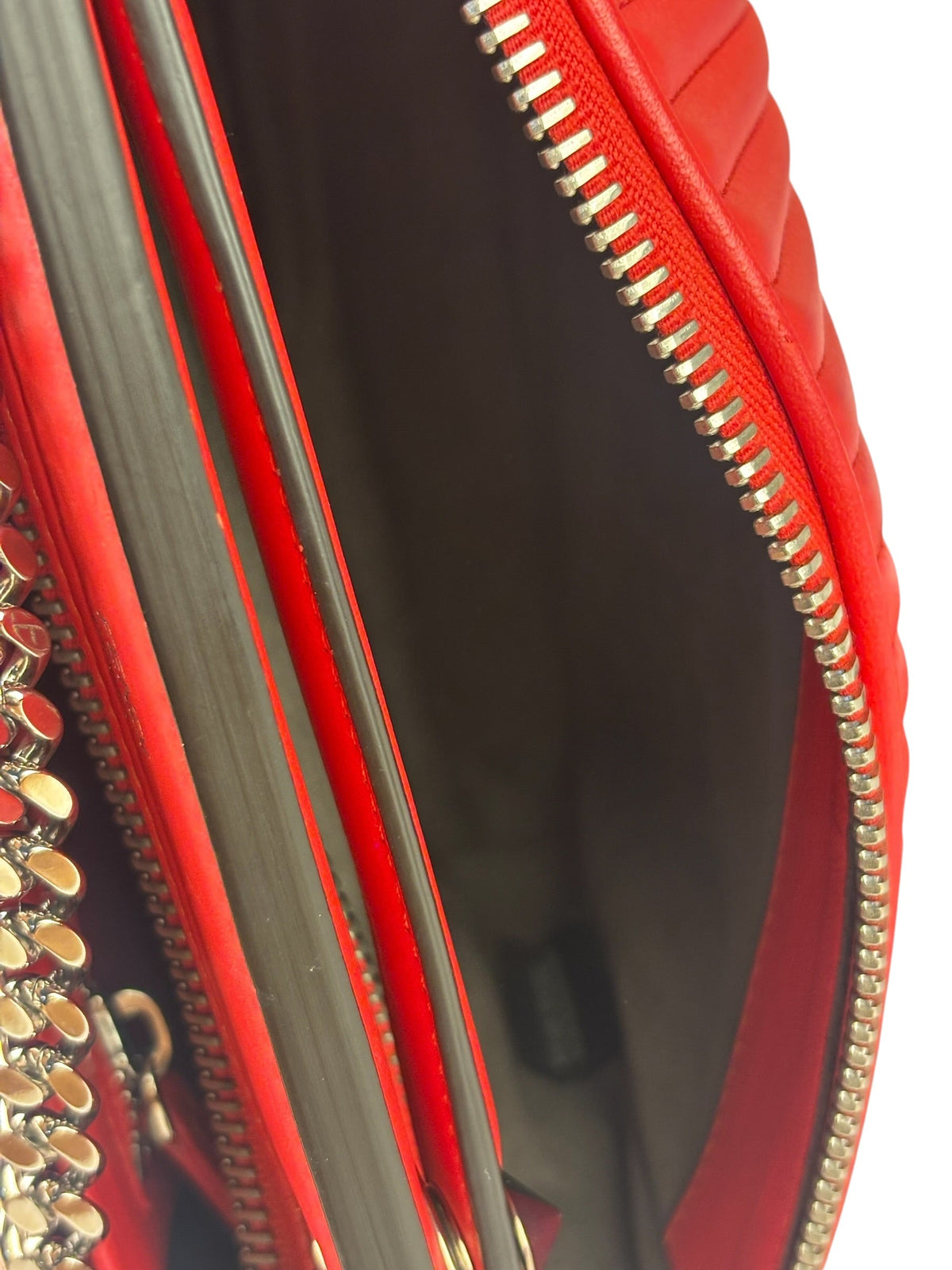 Fendi Vintage Red Calfskin Potcom Click Small Shoulder Bag