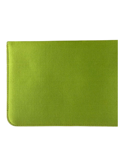 Dolce & Gabbana Lime Green Satin Clutch