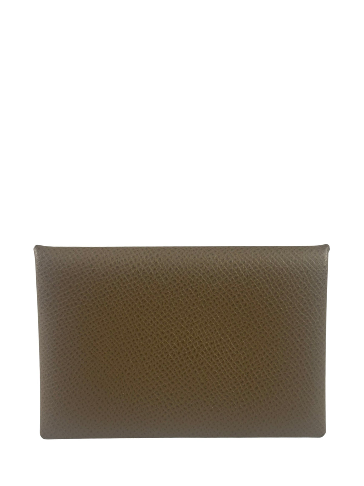 Hermes Beige Leather Calvi Coin Holder
