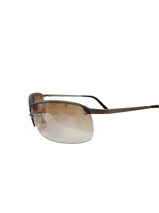 Prada Y2k Rimless Brown/Silver Sunglasses