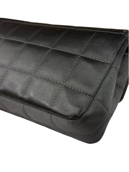 Chanel Black Satin Chocolate Bar Mini East-West Flap Bag