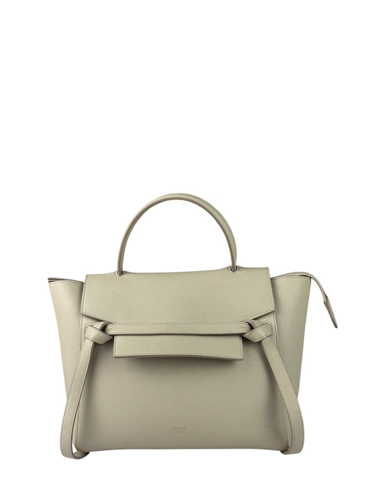 Celine Cream Calfskin Belt Nano Two-Way Bag