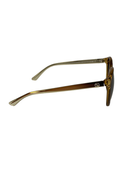 Gucci Brown Translucent GG3697/S Round-To-Oval Sunglasses