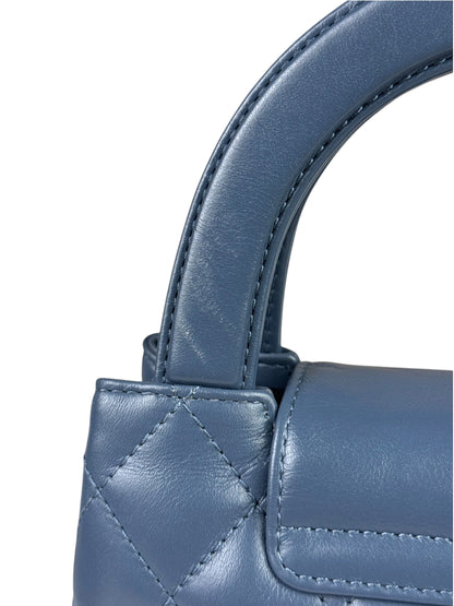 Chanel Blue Quilted Calfskin Nano Kelly Shopper Two-Way Bag 2023