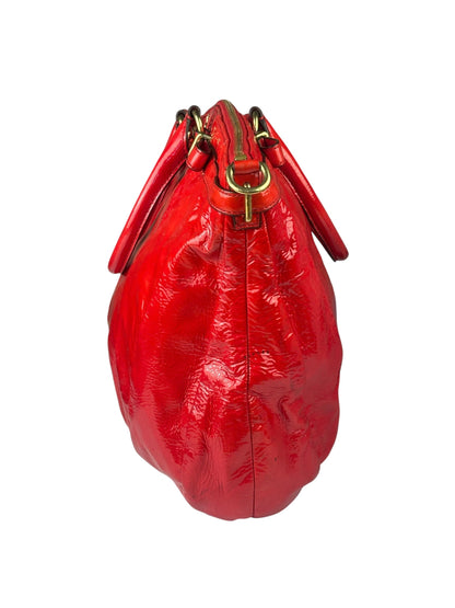 Coach Red Patent Leather Two-Way Bag