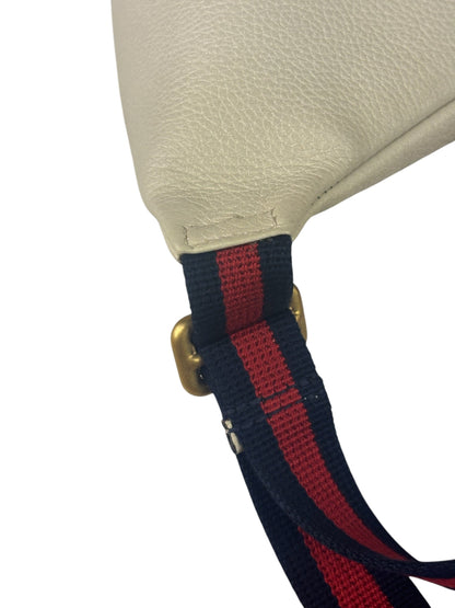 Gucci Cream Leather Print Belt Bag