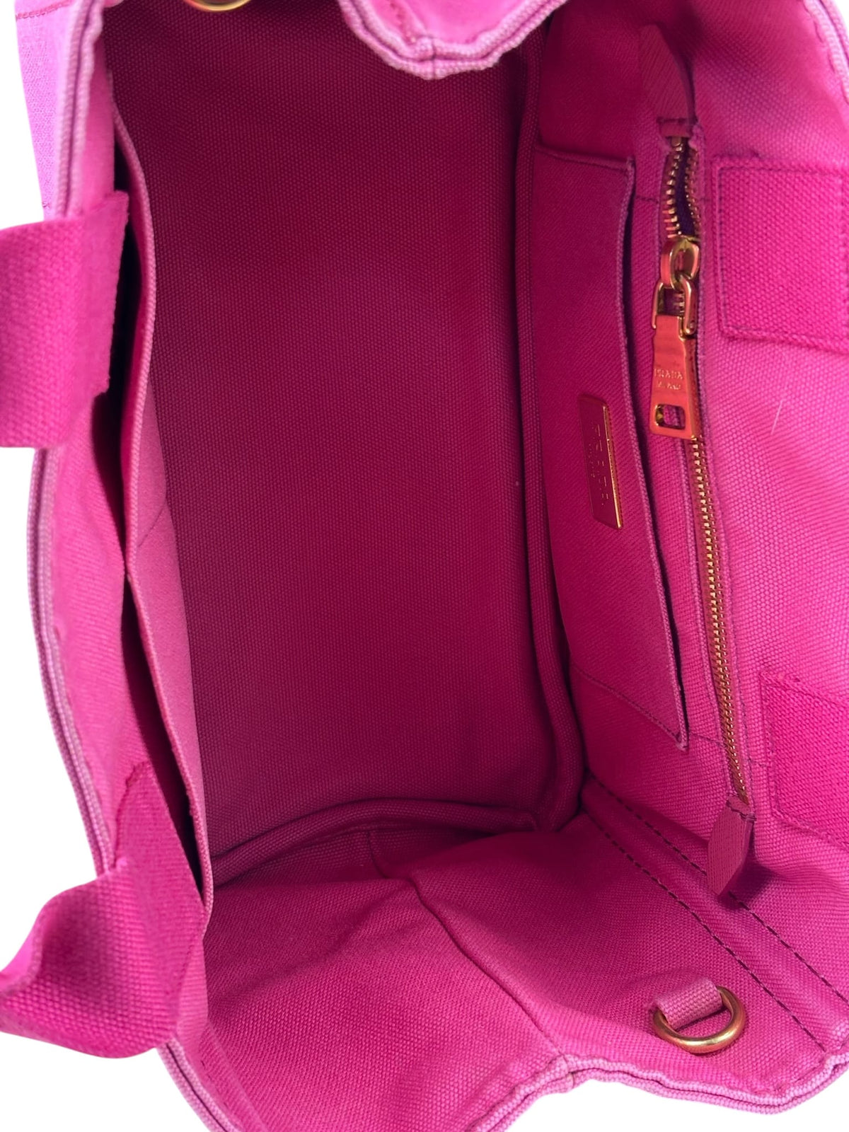 Prada Pink M Canapa Canvas Tote
