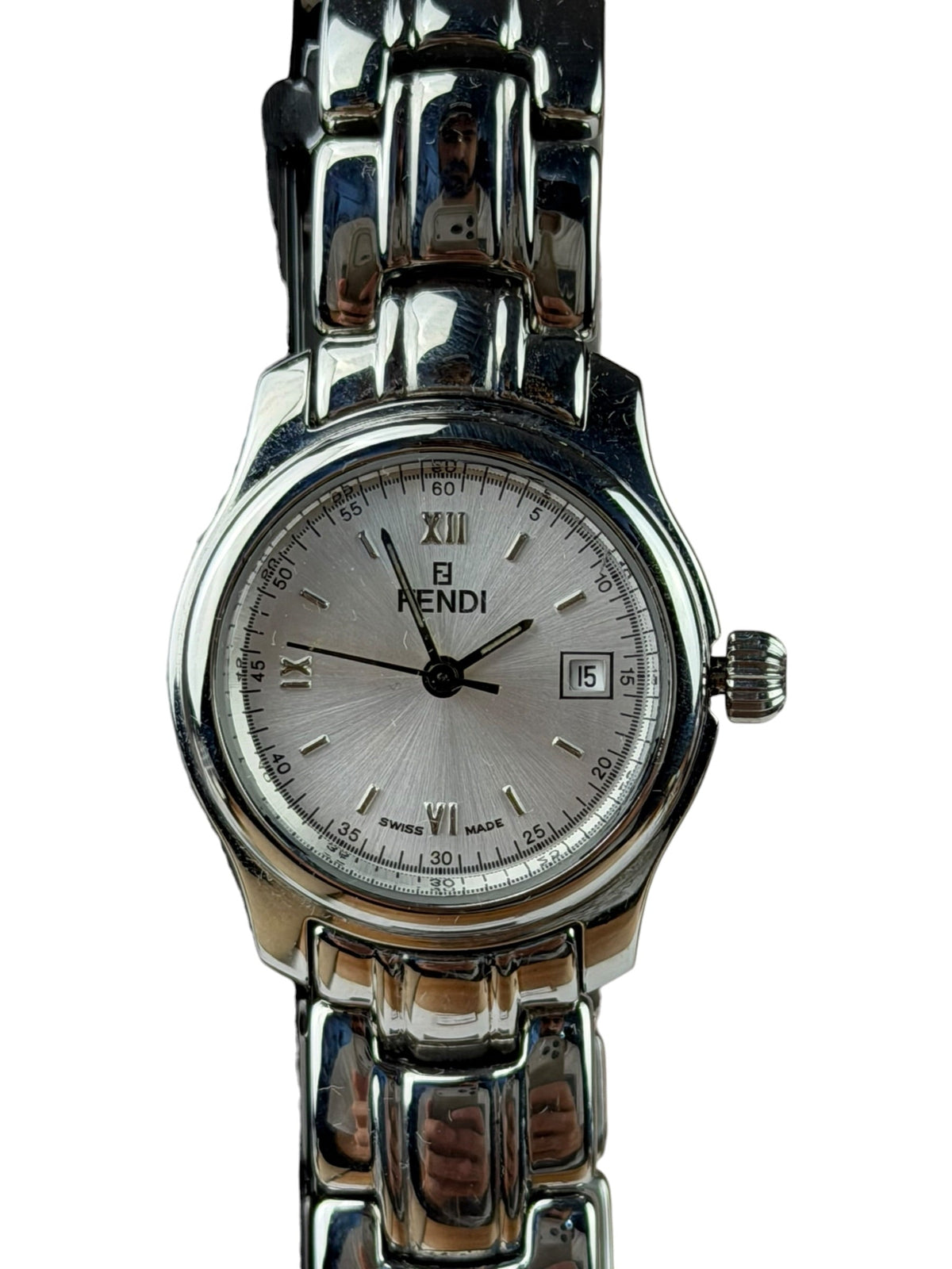 Fendi 210L Roman/Stick Silver Dial