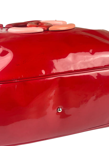Chanel Lipstick Red Patent Leather Paris-Venice CC Jumbo Tote 2010