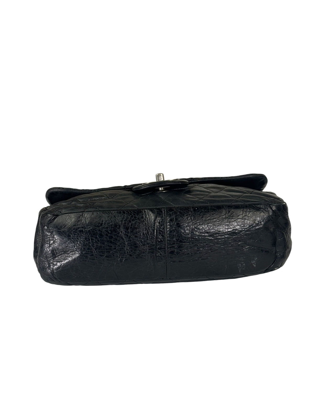 Chanel Black/Grey Quilted Calfskin Matelassè Iridescent Flap Bag 2009