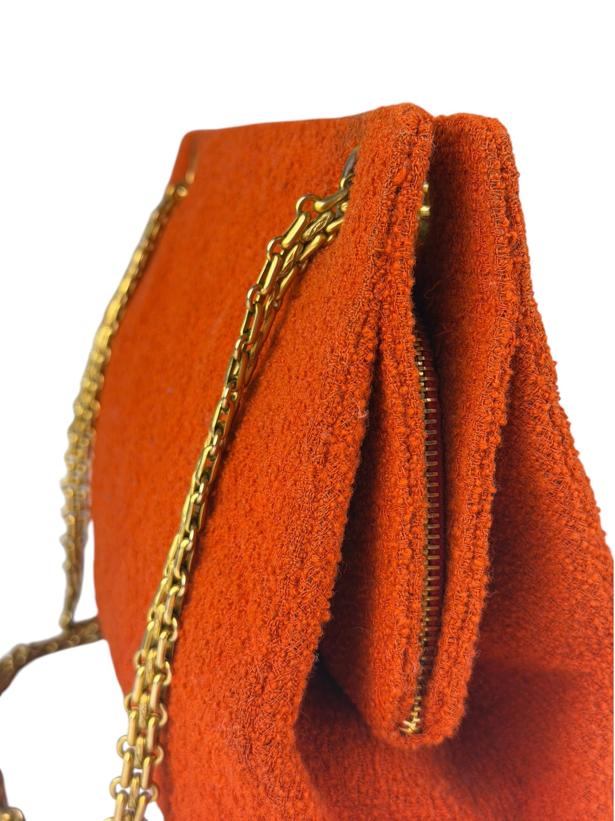 Chanel Vintage Red Quilted Tweed Shoulder Bag 1994