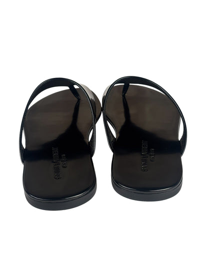 Saint Laurent Black Vitello Marilyn Sandals