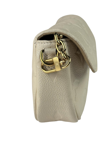 Louis Vuitton Ivory Empreinte Monogram Leather Chain Ivy Pochette