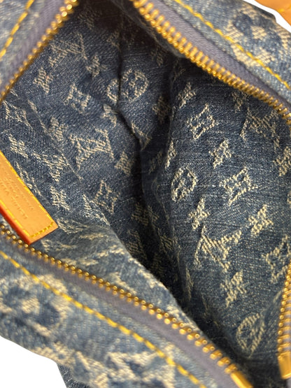 Louis Vuitton Blue Denim/Leather Trim Pochette