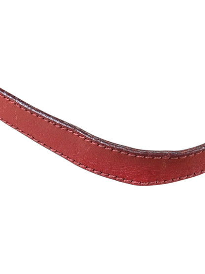 Fendi Beige/Red Leather Trim Zucca Chef Flap Bag