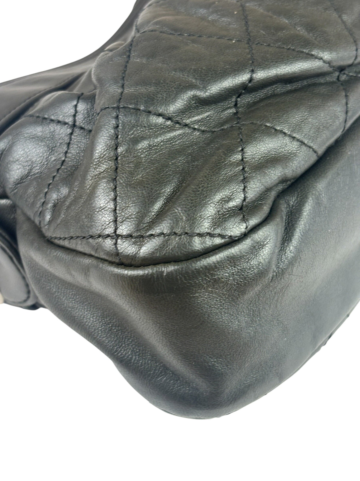 Chanel Grey Quilted Leather Tote Bag 2006