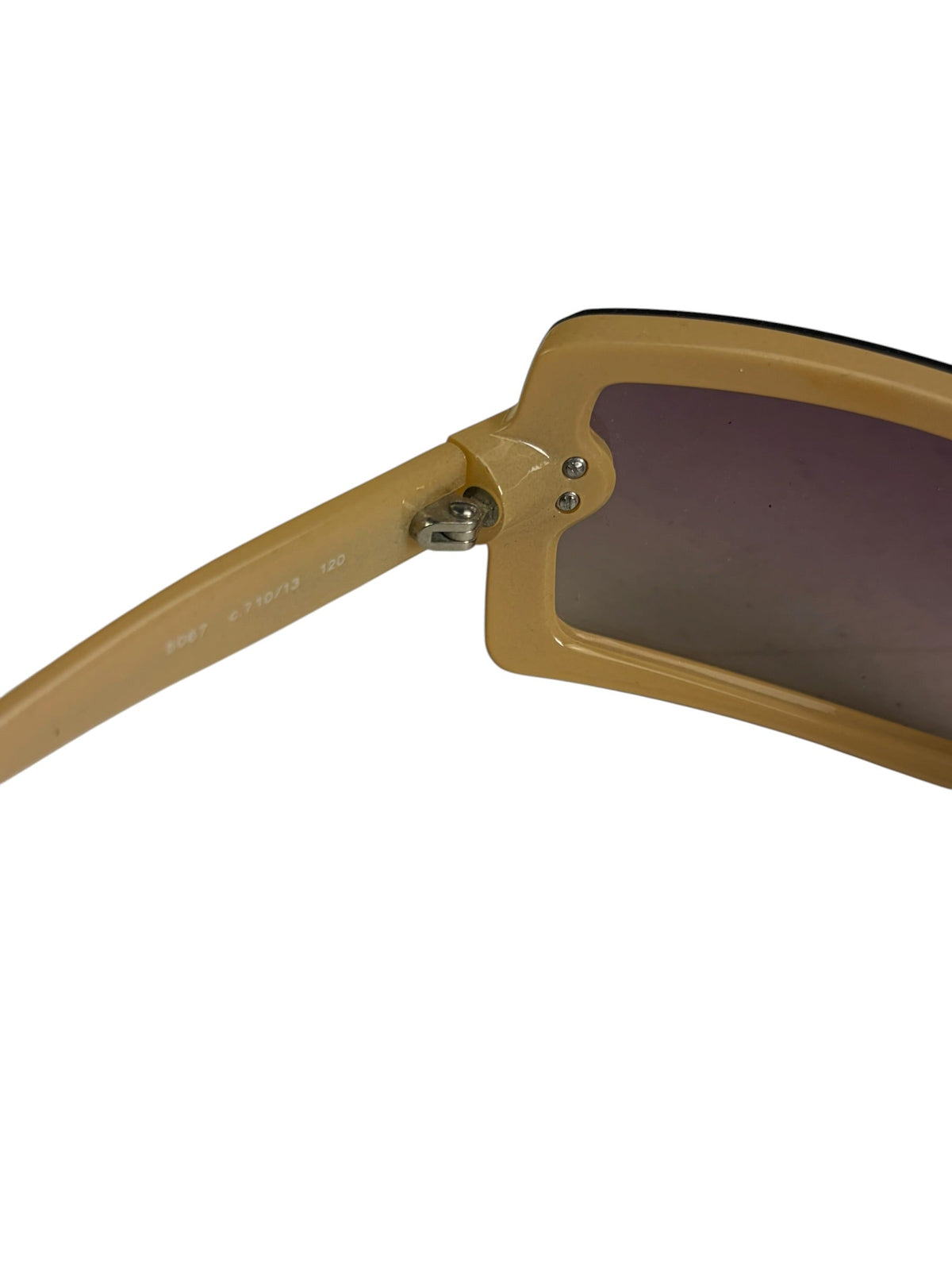 Chanel Beige/Brown Shield Wraparound Reading Sunglasses