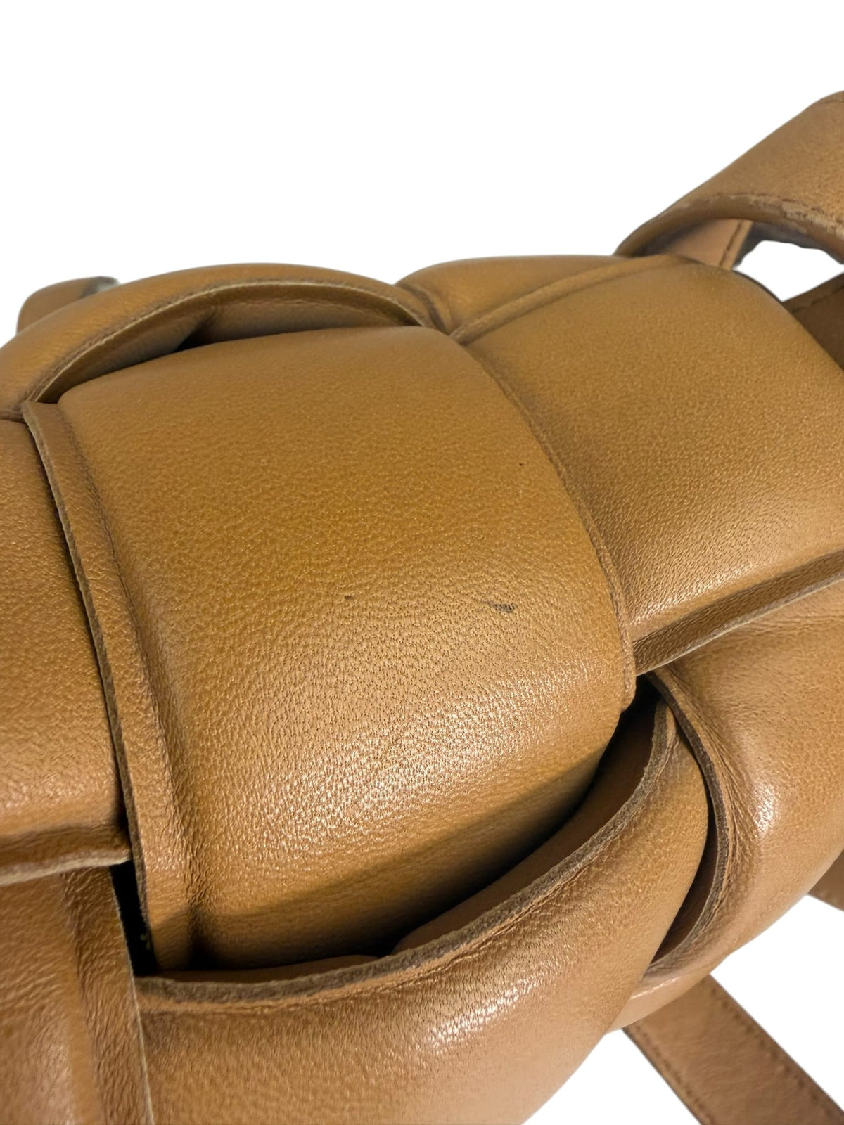 Bottega Veneta Honey Brown Leather Intrecciato Flap Bag