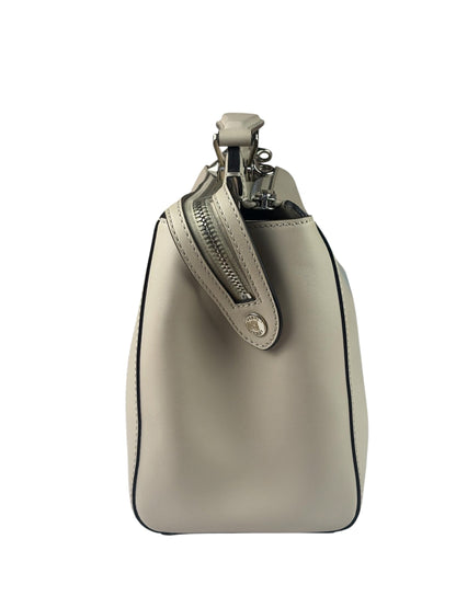 Fendi Cream Leather Latte Two-Way Bag