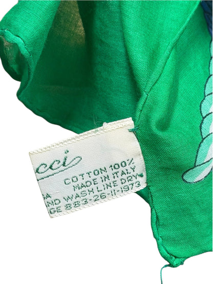 Gucci Green Cotton Rope & Anchor Scarf