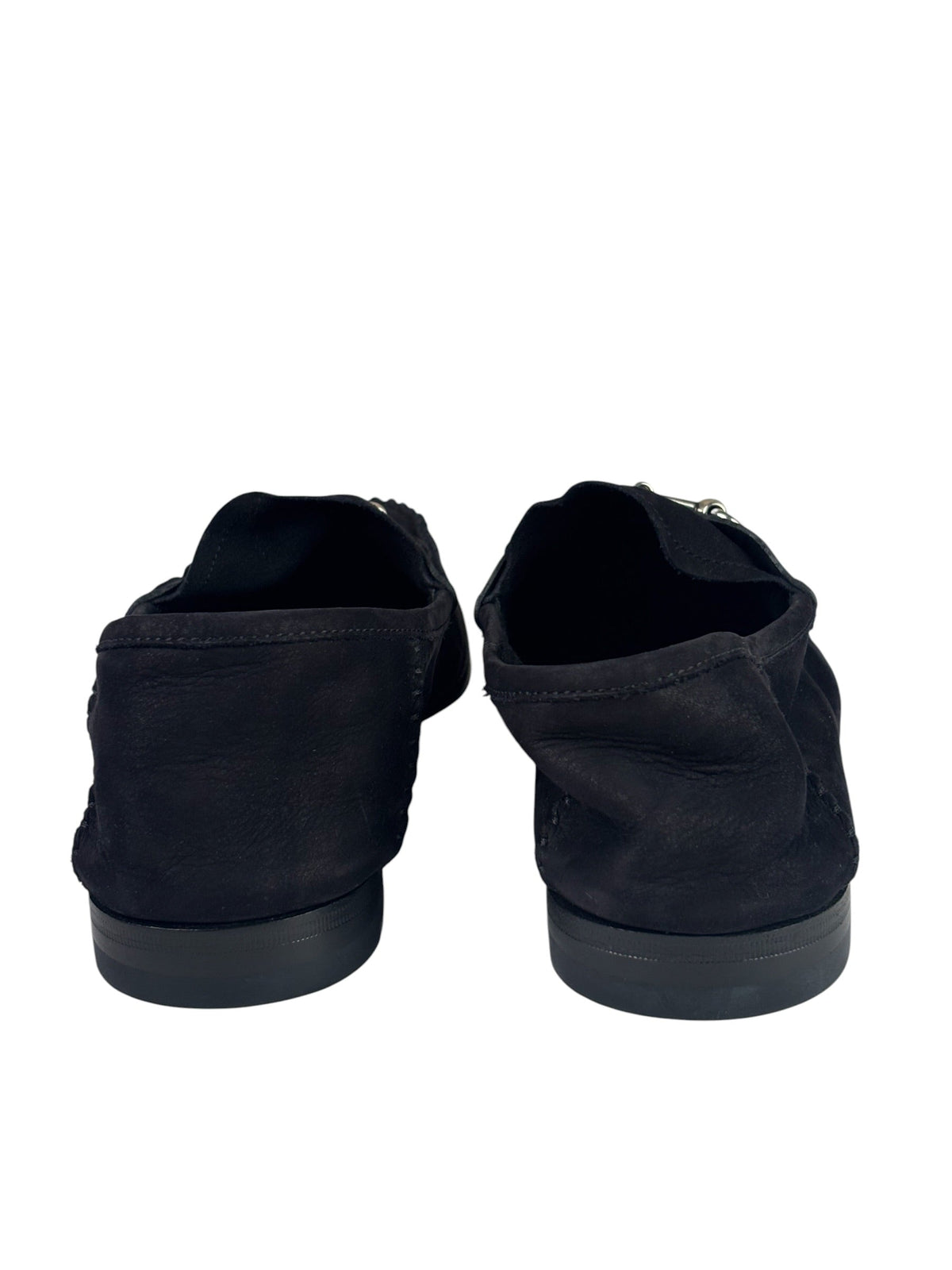 Gucci Black Suede Horsebit Loafers