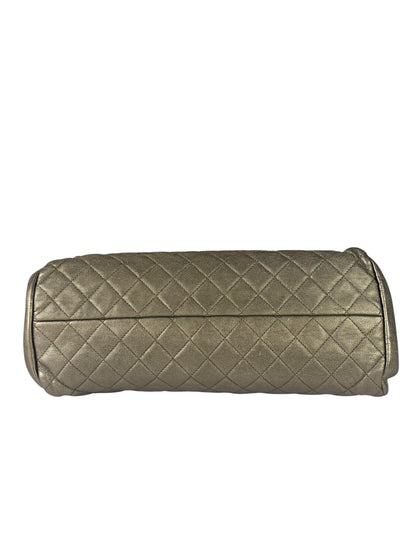 Chanel Metallic Gold Quilted Caviar Just Mademoiselle Bowling Bag 2010