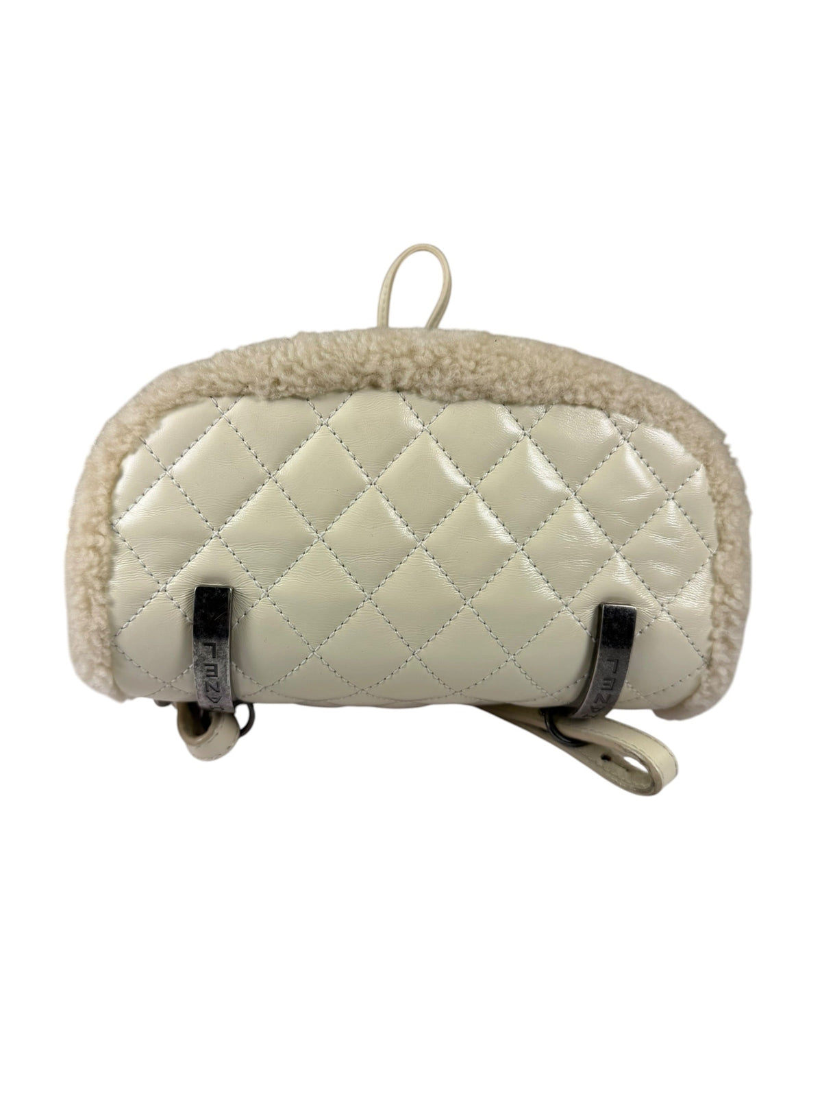 Chanel Cream Quilted Shearling Mountain Paris-Salzburg Small Backpack 2015