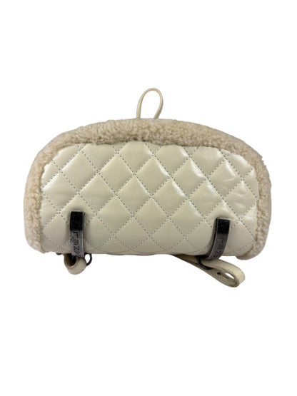 Chanel Cream Quilted Shearling Mountain Paris-Salzburg Small Backpack 2015