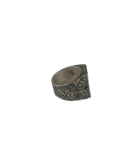 Fendi Silver Maxi Logo Ring