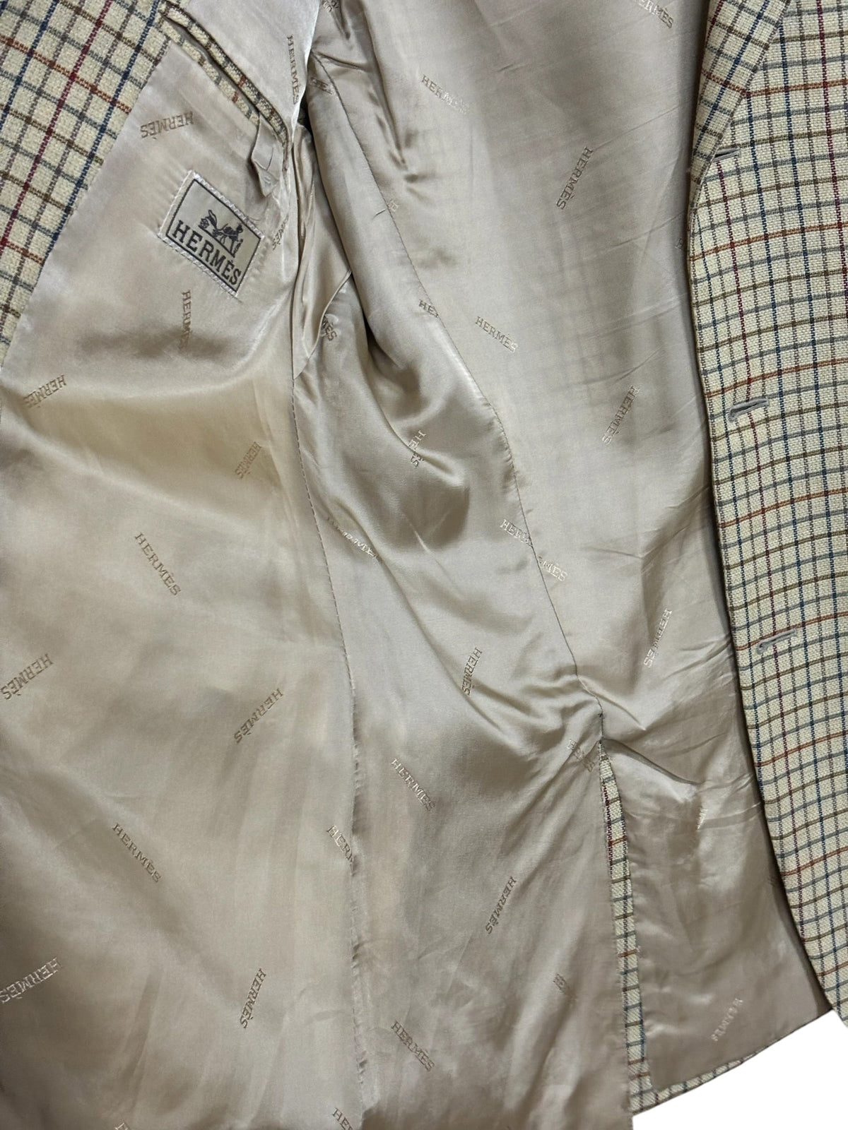 80s/90s Vintage Hermes Plaid Sportcoat (Distressed)