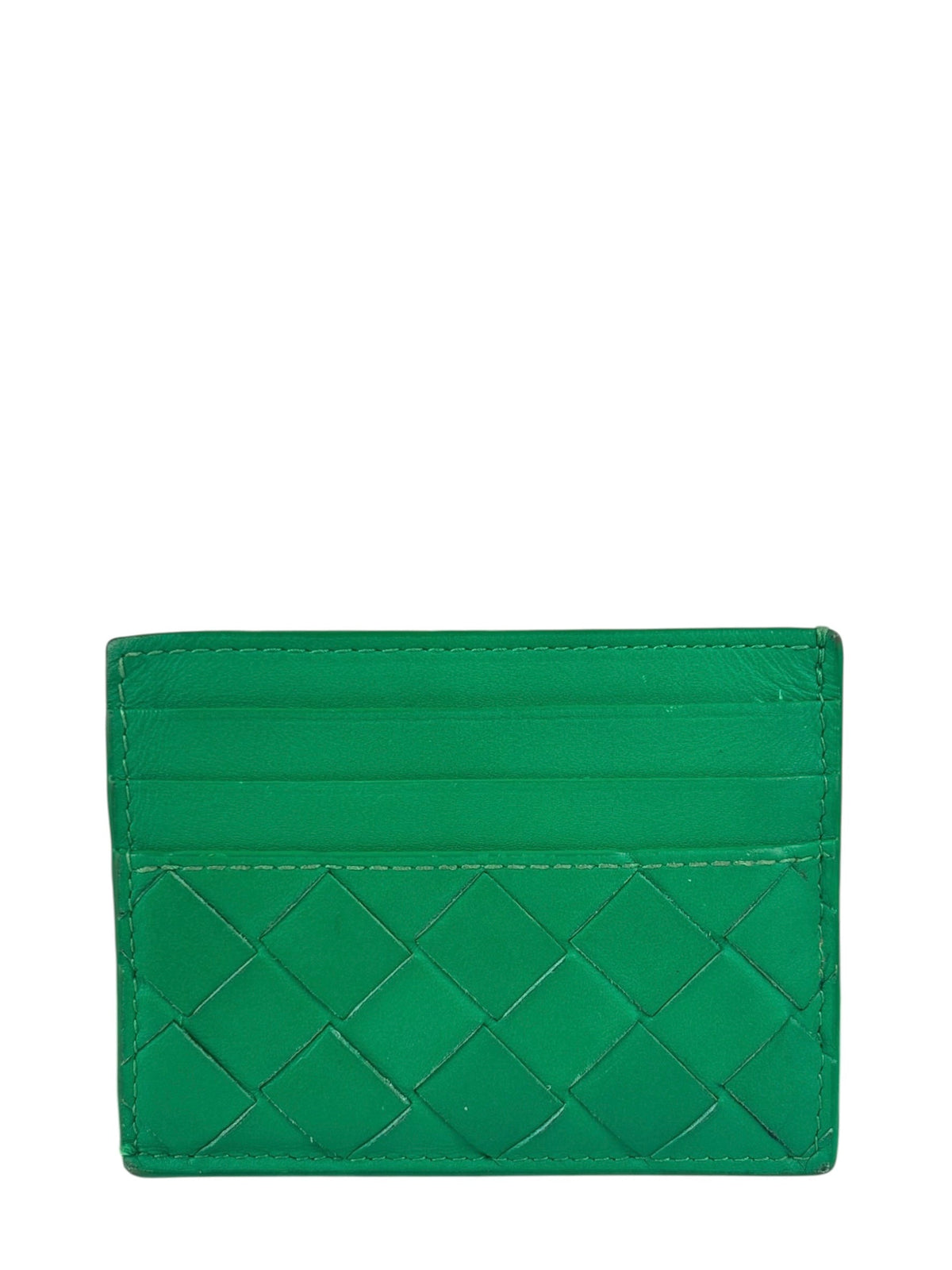 Bottega Veneta Green Intrecciato Card Holder