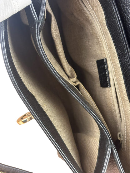 Gucci Black Calfskin Small Dollar Interlocking G Two-Way Bag
