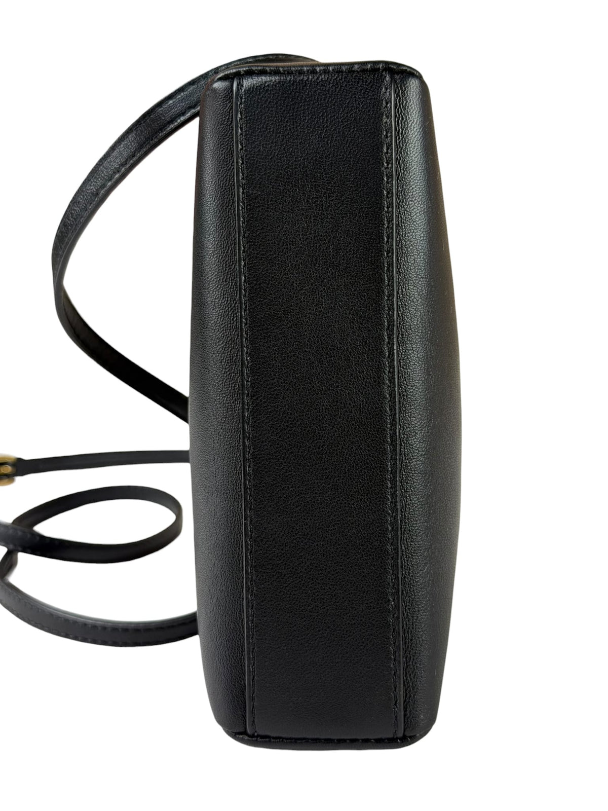 Fendi Black Leather Nano Peekaboo Two-Way Bag
