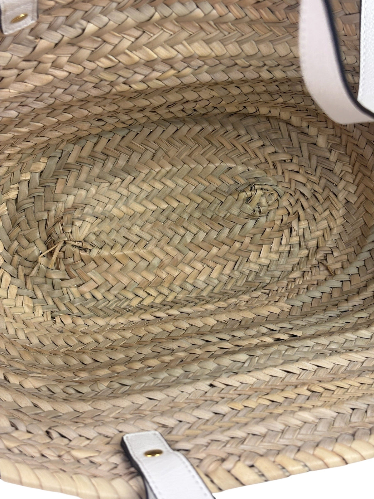 Versace Leather Trim Basket Bag