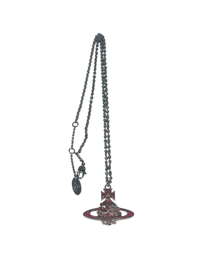 Vivienne Westwood Pink Flower Orb Pendant Necklace