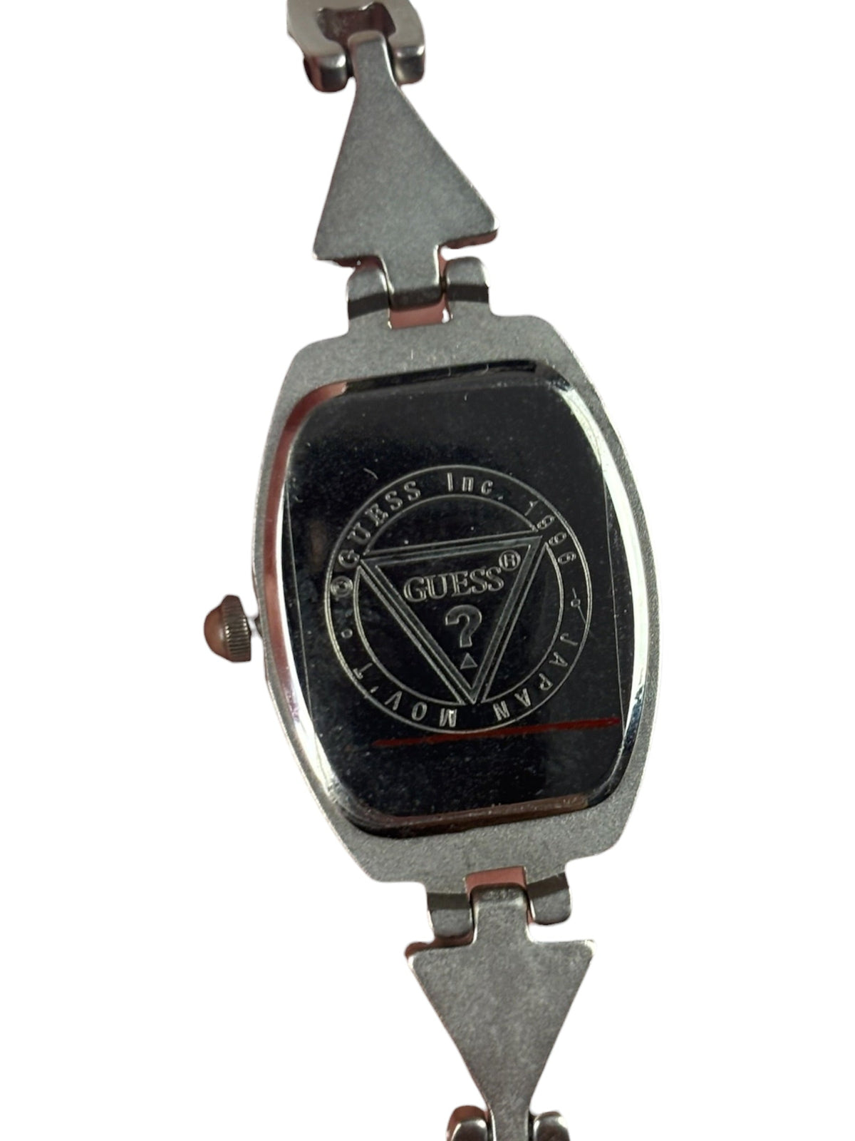 Guess White Dial Triangular Link Strap