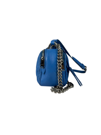 Miu Miu Blue Matelassè Leather Crossbody Bag