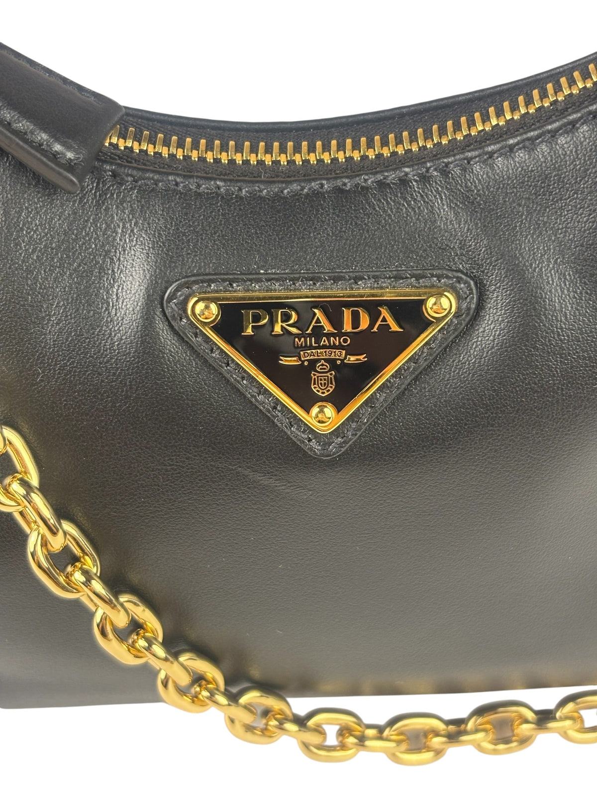 Prada Black Saffiano Leather Re-Edition Two-Way Bag