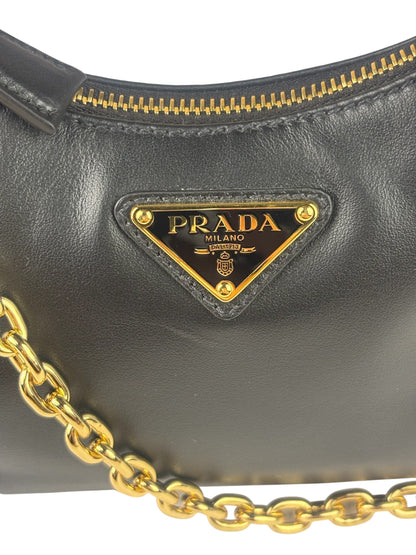 Prada Black Saffiano Leather Re-Edition Two-Way Bag
