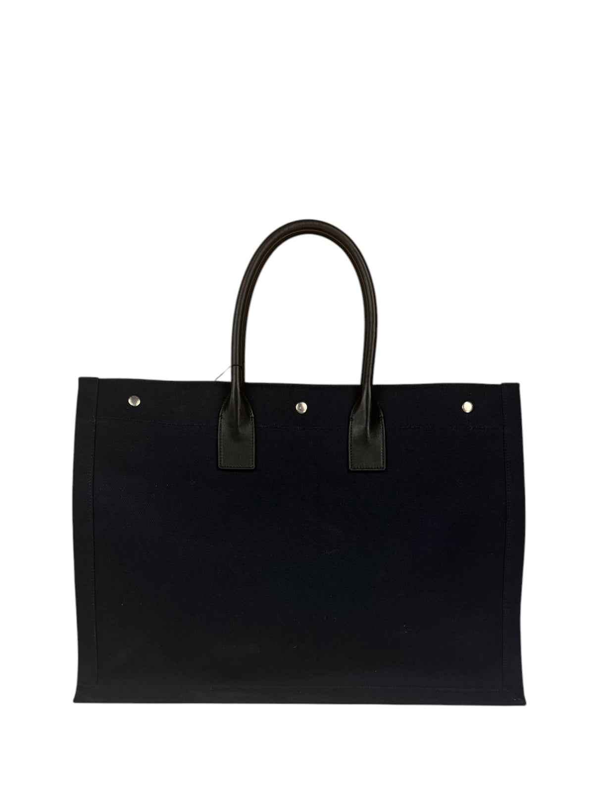 Yves Saint Laurent Navy/Black Leather Rive Gauche Tote