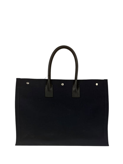 Yves Saint Laurent Navy/Black Leather Rive Gauche Tote