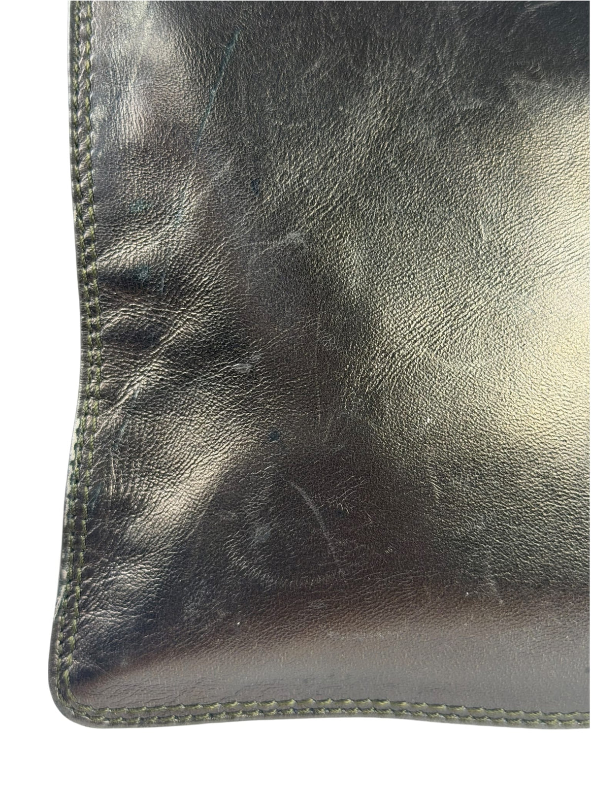 Chanel Vintage Metallic Bronze Lambskin Logo Messenger Bag 1997