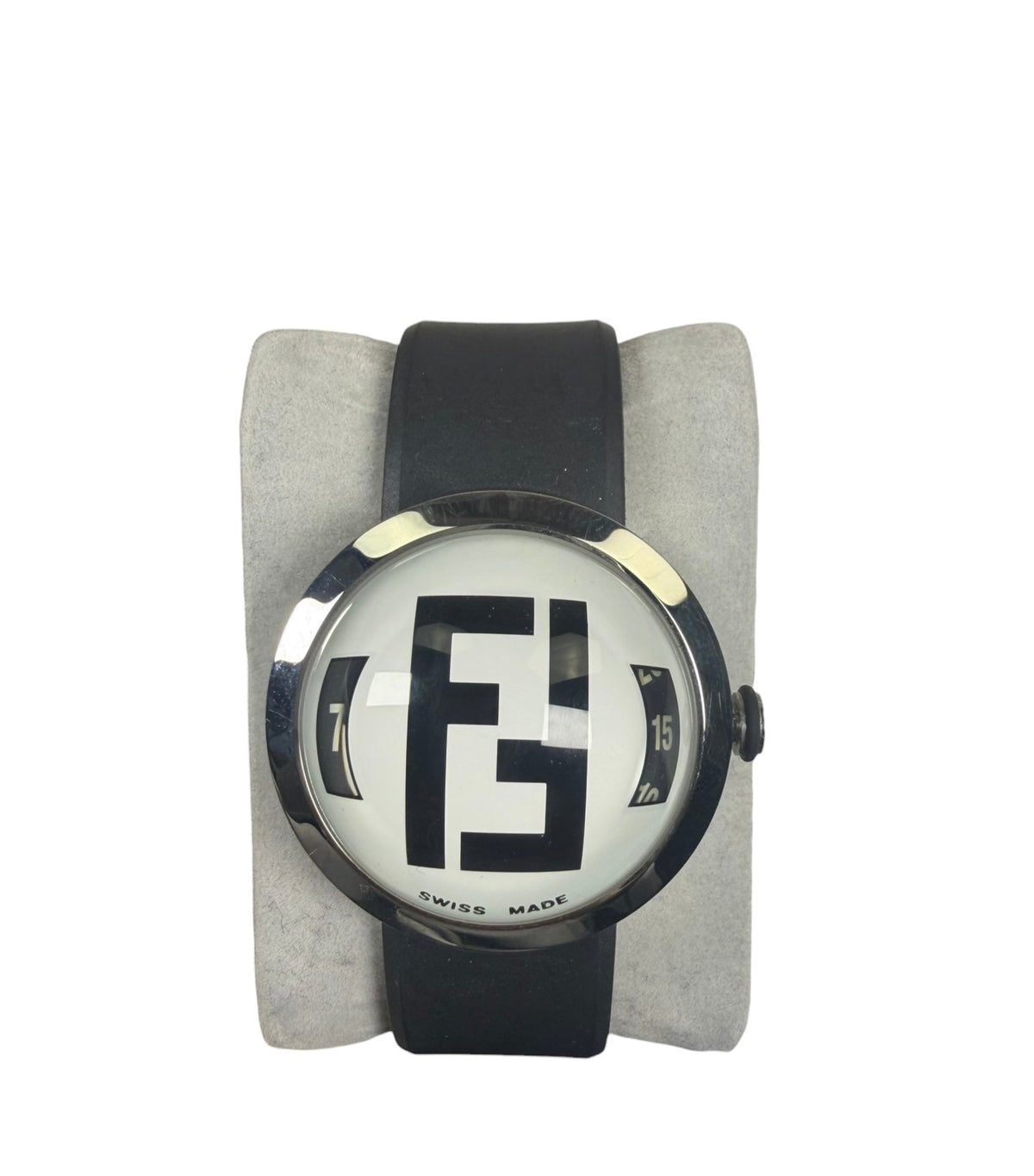 Fendi 8010L White Bubble Face Rubber Strap