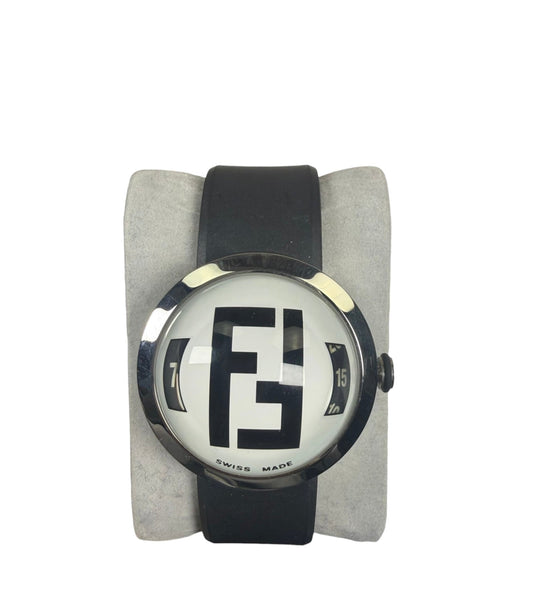 Fendi 8010L White Bubble Face Rubber Strap