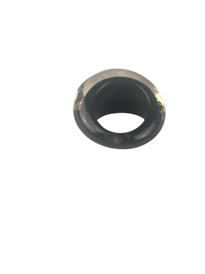 Louis Vuitton Black/Gold Crystal & Resin Inclusion Ring