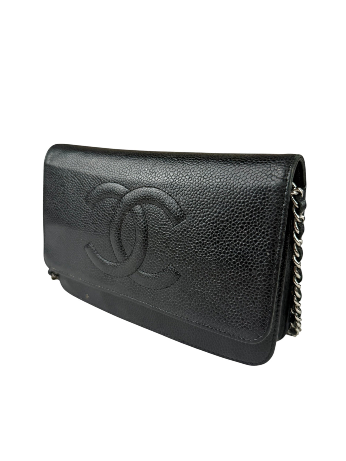 Chanel Black Caviar Flap Wallet On Chain 2013